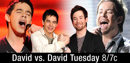 American Idol Season 7 Top Finalists, David Archuleta and David Cook, 