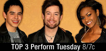 David Archuleta, David Cook, Syesha Mercado