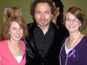 Remigio Pereira with two of my vocal students, Victoria and Alana Rafuse